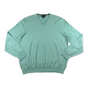 Brooks Brothers - 100% Supima Cotton - Men's Teal Pullover Sweater - Size: XL